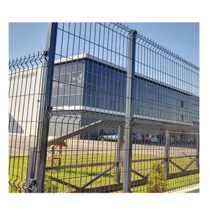 Commercial Galvanized Steel Welded 3D Curvy Galvanized Welded Wire Mesh Fence 3D Triangle Mesh Fence