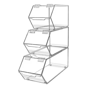 Acrylic Kẹo Thùng Cấp Thực Phẩm Cao Thùng H35Cm 2 Nắp Cho Snack Thức Ăn Vật Nuôi Gạo Hạt Mall Bán Lẻ <span class=keywords><strong>Counter</strong></span> Top - Product Image 6