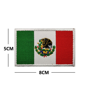 Trong Kho Espanol Mexico Logo Cờ Các Bản Vá Lỗi Tùy Chỉnh IR Phản Xạ Thêu Velcro Mexico Tinh Linh Huy Hiệu Cho Quần Áo - Product Image 6