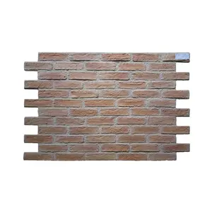 저렴한 DIY 폴리 우레탄 가짜 벽돌 패널 클래딩 매장 디자인 인테리어 하드 가짜 돌 벽 패널
