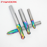 HANDERK haute précision 55HRC boule nez fraise en bout DLC enduit 2 cannelures fraise pour outil CNC