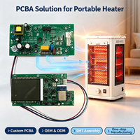 Carte PCBA de radiateur portable, contrôleur de chauffage IoT, assemblage de PCB FR-4, solution personnalisée OEM ODM, gestion de l'énergie Huishine
