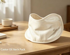 Enveloppe personnalisée en coton biologique pour compresse d'huile de ricin pour le cou et la thyroïde, réutilisable, pour soins corporels - Product Image 6