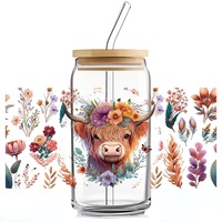 Porte-téléphone personnalisable pour bouteille en verre avec transfert UV Autocollants métalliques en vinyle 3D Boîte cadeau personnalisée auto-adhésive