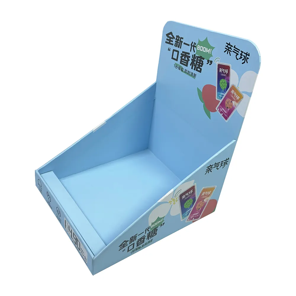 小売プレストアカスタム段ボールロールディスプレイボックス用の紙印刷トップカウンター小型段ボール箱包装箱