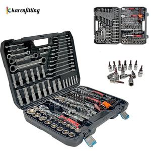 Juego de Llaves de Tubo Profesional de 150 Piezas, Juego de Herramientas Duradero y Versátil para Cualquier Mecánico, Accionamiento de 1/4 y 3/8 Pulgadas para Reparación de Automóviles, Estuche Incluido - Product Image 4