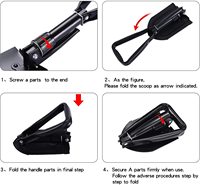 Pelle pliante Portable multifonction, pelle de Camping, pelle pliante avec longue poignée