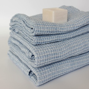 Waffle Weave Hand <b>Towel</b> High Absorbent Quick Dry 100% Cotton Soft Comfortable Bath Linen <b>Lightweight</b> Travel <b>Towels</b> Sustainable - Product Image 3