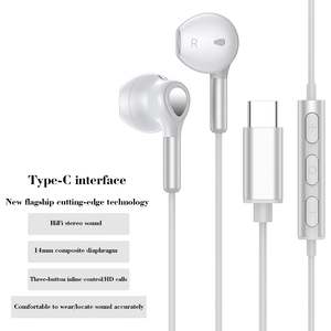Écouteurs filaires de type C tendance et très vendus, nouveau modèle transfrontalier avec audio numérique et microphone, son premium - Product Image 5