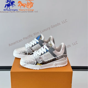 Zapatillas Deportivas con Estampado Geométrico/a Cuadros Coloridas, Zapatillas de Deporte de Lujo, Estilo Plano y Bajo, Casuales, para Caminar, Correr, a la Moda, Suaves - Product Image 1