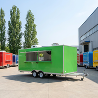 Camion de restauration mobile entièrement équipé, cuisine complète pour glaces et frites, style rétro, acier inoxydable de haute qualité