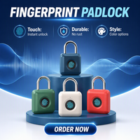 Mini cadenas intelligent à empreintes digitales, rechargeable par USB, biométrique, sans clé, pour bagages, voyage, sac à dos, casier de gym, modèle homme/femme