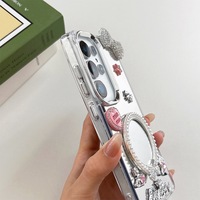 Coque de téléphone pour S26 Ultra S25 Mirror Star Heart, matériau PC, design luxueux, style coréen, coque de téléphone pour femmes pour Samsung A07 A15