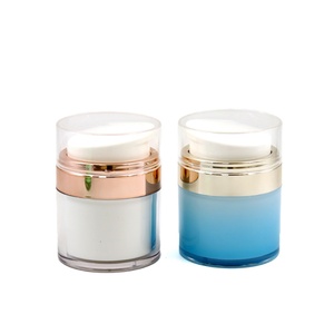 Pot à pompe sans air multicolores 30ml 50ml, rechargeable, pour crèmes et lotions cosmétiques - Product Image 2