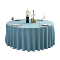 Nappes imperméables en coton et lin pour hôtel, grandes housses de table rondes, jupes de table pour banquets de restaurant et événements hôteliers