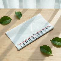 Sac de courses personnalisé avec logo, imprimé en héliogravure, 100% biodégradable, compostable, respectueux de l'environnement, en matériau CPP