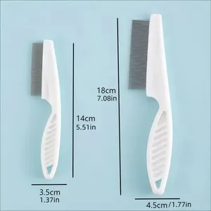Peignes pliables pour animaux de compagnie – Outils de toilettage pour chiens et chats pour l'élimination <span class=keywords><strong>des</strong></span> <span class=keywords><strong>puces</strong></span>, <span class=keywords><strong>des</strong></span> pellicules et <span class=keywords><strong>des</strong></span> taches de larmes - Product Image 3