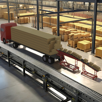 Convoyeur à rouleaux télescopique flexible non motorisé pour le déchargement de conteneurs en logistique