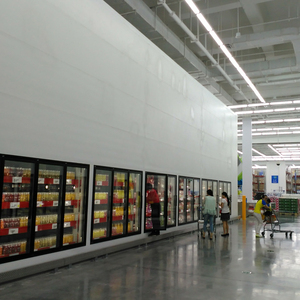 Hiển thị phòng lạnh đi bộ mát và tủ đông với cửa kính cho siêu thị - Product Image 3