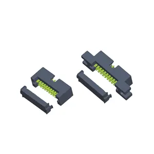 JiLN 2.0mm pitch multi pin fio para placa preta IDC Type Box header connector