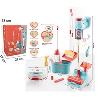 Samtoycn Ensemble de jouets de nettoyage pour enfants avec balai et pelle, jeu d'imitation pour la maison, jouet de ménage pour la maternelle avec robot balayeur