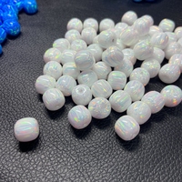 Cylindrique spécial 12x11mm, perles synthétiques OP17 blanc opale de feu, trou de 1mm pour Bracelet DIY