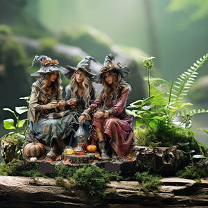 Tres niñas pequeñas al otro lado de la frontera están bebiendo agua y riéndose. Adornos colgantes acrílicos impermeables resistentes al desgaste - Product Image 1