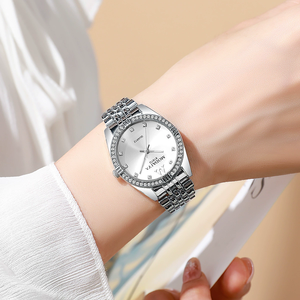 Montre YuSa1100 en acier à cadran diamanté, quartz, or, pour femmes, simple, décontractée, tendance étudiante, montre pour femmes - Product Image 5