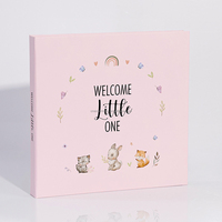 Impression personnalisée coloré mignon couverture rigide caché reliure bobine ma première année bébé livre Journal pour nouveau-né bébé nouvelle maman Parents