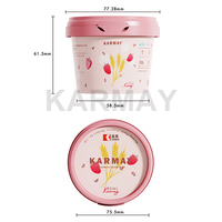 Mini Pot à Yaourt ou Crème Glacée en Plastique de 150 ml avec Couvercle pour Emballage Alimentaire