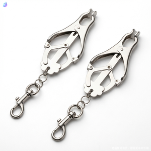 New Butterfly Design Type Adjustable Silver Metal <strong>Nipple</strong> <strong>Clamp</strong> Sex Toys Strong Breast <strong>Clamps</strong> - Product Image 2