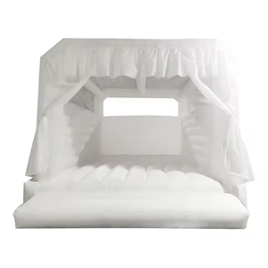 Château gonflable commercial de luxe pour événements et fêtes, idéal pour mariages, avec zone de saut et protection intégrée, couleur <span class=keywords><strong>blanc</strong></span> - Product Image 5