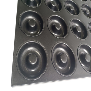 금속 알루미늄 강철 도넛 형 굽기 쟁반 24 컵 비 지팡이 도넛은 팬을 굽습니다 - Product Image 5