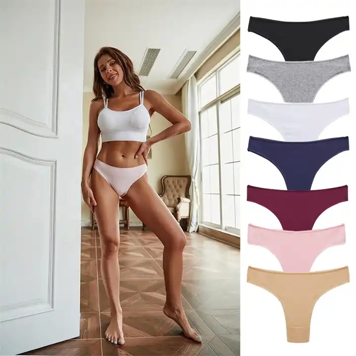 finetoo women sexy t-back panties solid