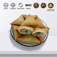 Samosa chinois surgelé aux légumes, collation épicée sucrée, garniture OEM pour enfants, ravioli triangulaire