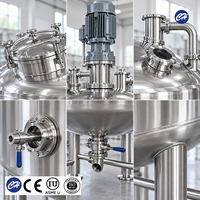 Fermenteur industriel en acier inoxydable, cuve de fermentation à double enveloppe avec agitateur mélangeur