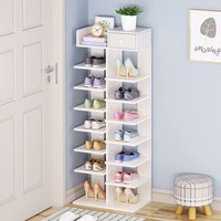 Meubles de maison en bois en gros d'usine achats en ligne étagère à chaussures mobile pas cher