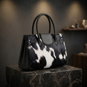Sacs en cuir de vachette, sac à main en fourrure, sac à bandoulière de style western - Product Image 3