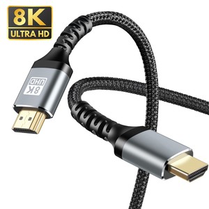 Venta al por mayor 8K <span class=keywords><strong>Hdmi</strong></span> 2,1 Cable 2M 6.6ft Trenzado <span class=keywords><strong>Hdmi</strong></span> Cable 4K 120Hz Para Sony Tvs Ps5 Xbox Gaming Monitor - Product Image 1