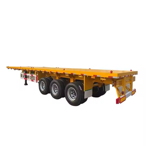 Semirremolque de plataforma plana de 2/3/4 ejes, 40-80t, 40 pies, para servicio pesado, portacontenedores, de cama baja, esqueleto, para transporte de vehículos - Product Image 6