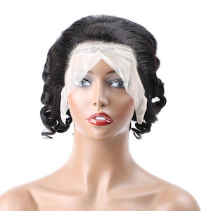 Cheveux humains vietnamiens à 150% de densité pour perruque à dentelle frontale, dentelle HD 4x4, cheveux Remy, longueur longue, noir, coiffure printemps, vente en gros - Product Image 1