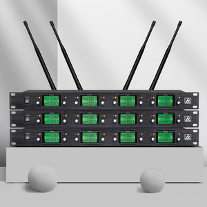 Hot Selling Professional 8-Channel UHF <b>Wireless</b> <b>Mic</b> System Cardioid Lapel Interview Conference System Handheld Microphone Metal - Product Image 2