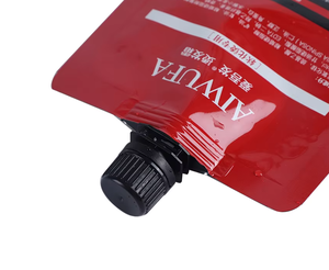 Pochette à bec verseur en PE PA PET réutilisable, scellable et inviolable, très vendue, pour la distribution de crème lissante et de crème permanente pour cheveux - Product Image 2