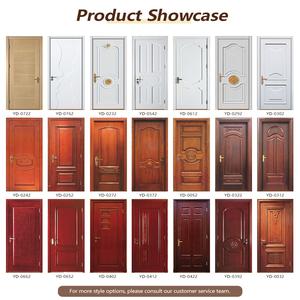 Porta Interna in Legno Massello Preassemblata Stile Classico Cinese e Lusso Americano con Pannello <span class=keywords><strong>a</strong></span> Rilievo per Case - Product Image 4