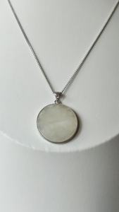 Collier en argent 925 de grande qualité pour femmes, design artisanal inspiré de la nature, jadeite Paradise certifié NGTC - Product Image 2