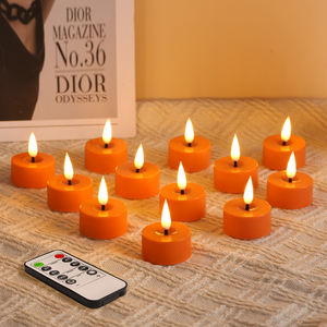 ชุดไฟชาแบบใช้แบตเตอรี่สีส้มชุดไฟชา LED 12ชิ้นของ3D จากร้าน Mermei - Product Image 1