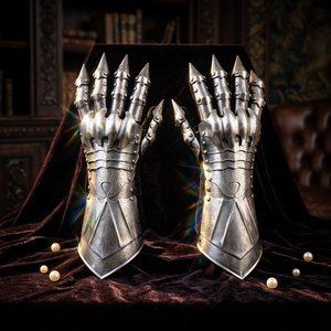 Guantes de Garra de Acero Inoxidable Hechos a Mano, Plateados, Armadura Medieval de Caballero, Guantes Góticos para Cosplay, Estilo Antiguo - Product Image 1