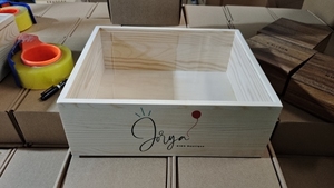 Caja de Regalo de Madera de Pino sin Acabado con Tapa Deslizante y Logo Personalizado, Cajas de Madera Hechas a Mano - Product Image 6