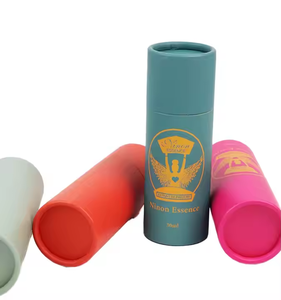 Tarro cosmético ecológico Embalaje Tubo de papel de cartón Kraft 100% Revestimiento de cera Biodegradable Baper Tubos cosméticos Embalaje - Product Image 5