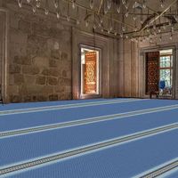 Tapis ignifuge pour église royale, tapis de prière Wilton antidérapant, 100 % nylon, motif imprimé, bouclé, tapis mural pour mosquée